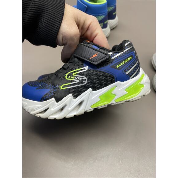 Sketchers S Lights Boots Roomy Fit Toddler Size 9 Lot Of 3 Pairs Of Shoes - Picture 13 of 16